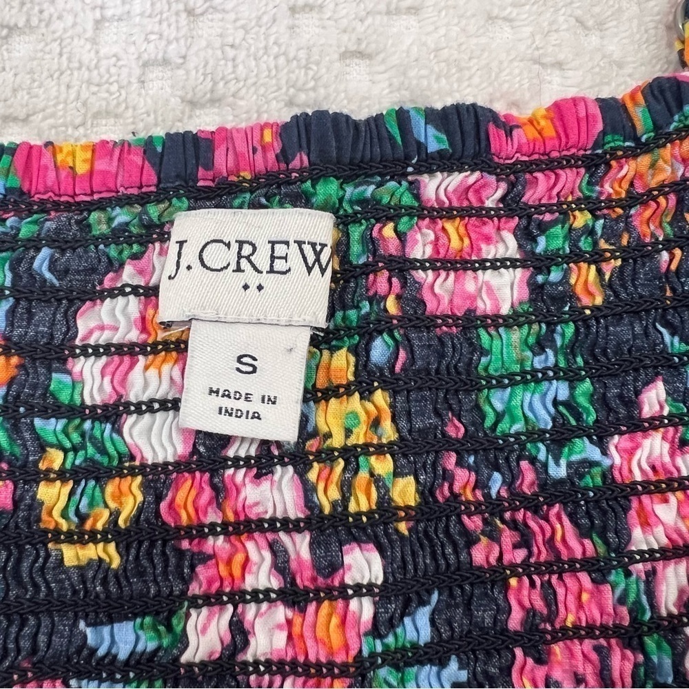 ! J. Crew Factory Smocked Tiered Floral MIDI Dress - Picture 6 of 14